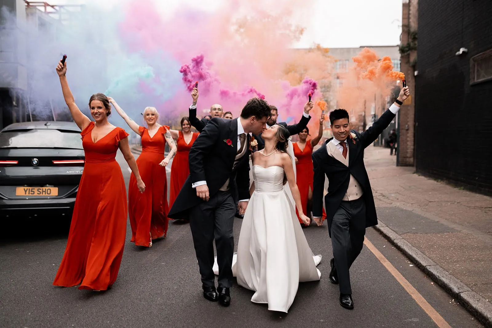 Fiona & James on their wedding day at The Hackney