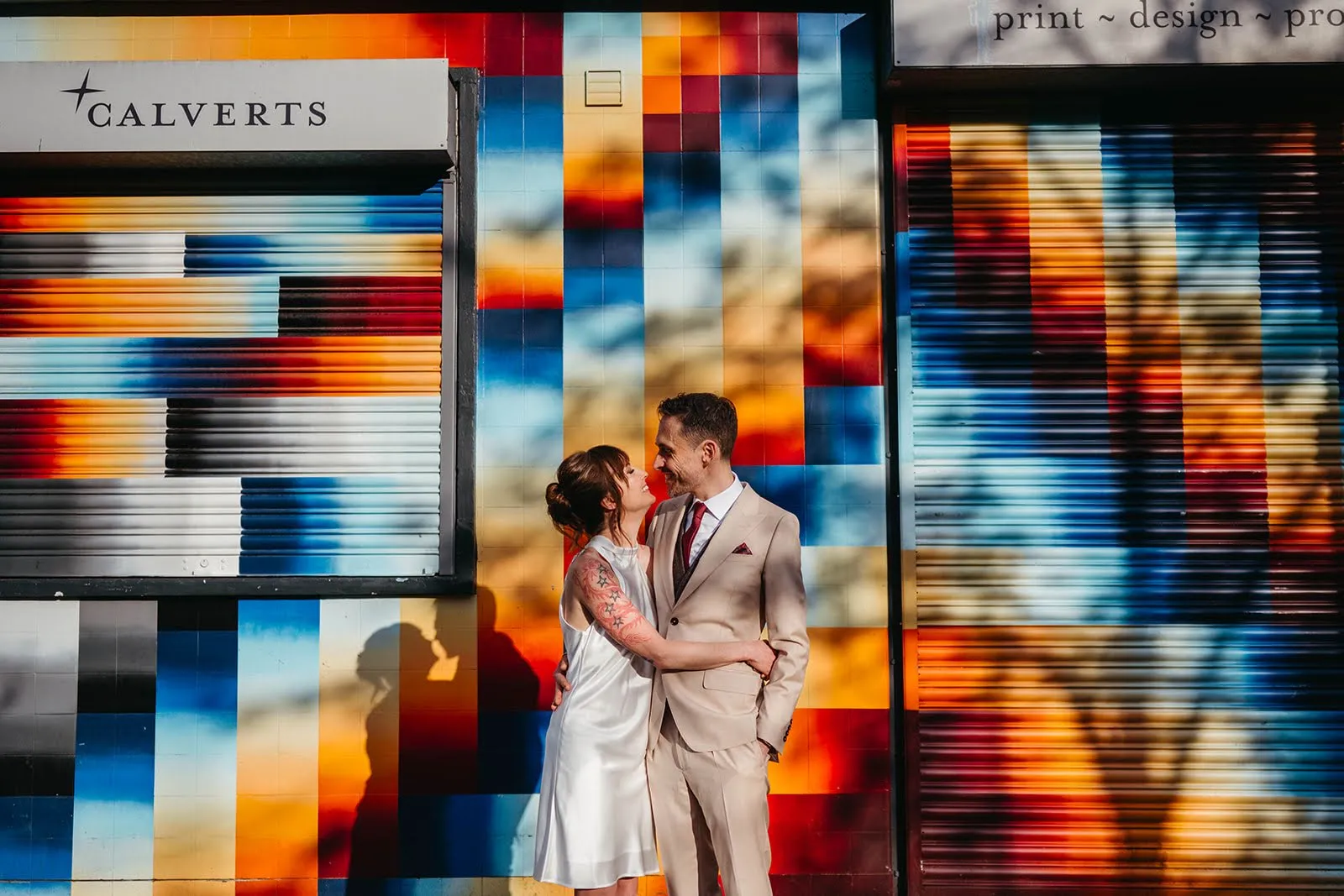 Tom & Danielle on their wedding day at The Hackney